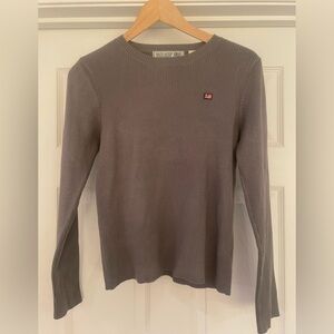 Ralph Lauren Polo Jeans Vintage Crewneck Fitted Gray Sweater Women’s M